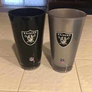 Raiders plastic tumblers